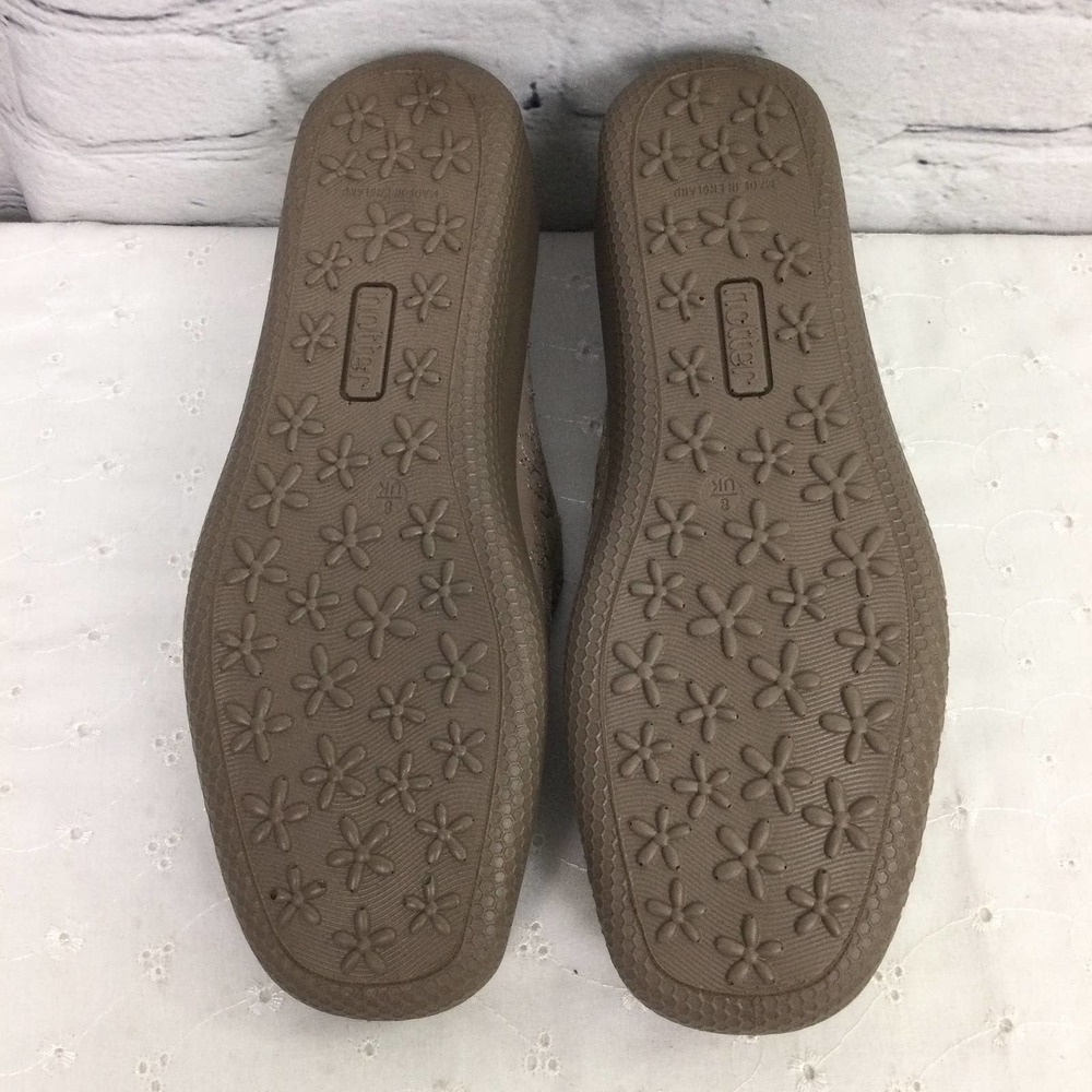 NEW Hotter Calypso Comfort Concept Tan Leather Slip On Square Toe Loafer 10 - Picture 7 of 14